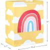 Hallmark 17″ Extra Large Birthday Gift Bags (3-Pack: Happy Birthday Pink, Blue, Pizza) for Kids, Grandchildren, Nieces, Nephews, Boys, Girls, Classmates(Rainbow  Stripes  Polka Dots  Yellow  Pink  Blue)