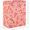 Hallmark 17″ Extra Large Birthday Gift Bags (3-Pack: Happy Birthday Pink, Blue, Pizza) for Kids, Grandchildren, Nieces, Nephews, Boys, Girls, Classmates(Rainbow  Stripes  Polka Dots  Yellow  Pink  Blue)