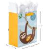 Hallmark 17″ Extra Large Birthday Gift Bags (3-Pack: Happy Birthday Pink, Blue, Pizza) for Kids, Grandchildren, Nieces, Nephews, Boys, Girls, Classmates(Unicorn  Sloth  Dinosaur)