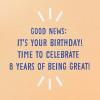 Hallmark 8th Birthday Card for Kids with Detachable Pop It! Toy