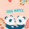 Hallmark Anniversary Card (Turtles)(Soul Mates  Pandas)