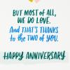 Hallmark Anniversary Card for Parents (Fun, Family, Faith in Each Other)(Fun  Family  Faith in Each Other)