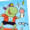 Hallmark Birthday Card for Kids (Monster Truck Sticker)(Toadally Cool)