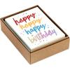 Hallmark Birthday Cards Assortment, 24 Cards with Envelopes (Rainbow Lettering, Best Day Ever)(Best Day)