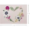 Hallmark Blank Cards Assortment with Organizer, Flowers (50 Flat Paneled Note Cards with Envelopes)(Floral Wreath Heart)