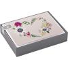 Hallmark Blank Cards Assortment with Organizer, Flowers (50 Flat Paneled Note Cards with Envelopes)(Floral Wreath Heart)