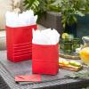 Hallmark Blue Gift Bags in Assorted Sizes (Pack of 6: 2 Medium 9″, 2 Large 11″, 2 Extra Large 14″) for Birthdays, Graduations, Fathers Day, Baby Showers, Bridal Showers, Weddings, Groomsmen Gifts,(Red)