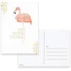 Hallmark Framable Postcards, Colorful Prints (6 Flat Panel Blank Cards) Flamingo, Cheetah, Monstera Leaves