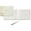 Hallmark Ivory and Gold Guest Book for Weddings, Graduations, Birthdays, Retirement Party, Vacation Home(Ivory)