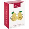 Hallmark Keepsake Christmas Ornament 2024, Growing In Love, Metal & Fabric, Gift for Couple(Pear-fect Together)