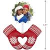 Hallmark Keepsake Christmas Ornament 2024, Growing In Love, Metal & Fabric, Gift for Couple(Personalized Merry Mittens)