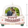 Hallmark Keepsake Christmas Ornament 2024, Just Married Photo Frame, Porcelain, Wedding Gift for Couple(Just Married Photo Frame)