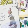 Hallmark Nature Note Card Assortment (48 Blank Cards with Envelopes) Artistic Trees, Leaves, Birds, Rocks