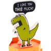 Hallmark Paper Wonder Valentine’s Day Pop Up Card (I Only Have Fries for You) for Anniversary, Love, Romantic Birthday, Sweetest Day(T-Rex)