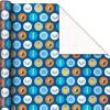 Hallmark Tree of Life Hanukkah Wrapping Paper with Cutlines on Reverse (3 Rolls: 120 Sq. Ft. Total) Blue and Gold Star of David, Menorahs, Candles, Dreidels(Set of 3 Rolls  120 Sq Ft Total)
