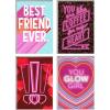 Colorful Galentine's Day  4 Cards with Envelopes