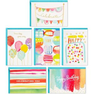 Hallmark Birthday Cards Assortment, 36 Cards with Envelopes (Bright Birthday Wishes)(Celebrate)
