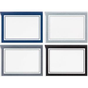 Hallmark Blank Cards Assortment with Organizer, Black & White Stripes (40 Note Cards with Envelopes) for Graduation, Just Because, All Occasion