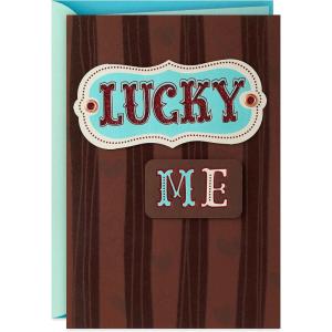 Hallmark Father’s Day Card or Love Card for Him, Lucky Me to Have You (Anniversary Card)(Lucky Me to Have You)