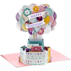 Hallmark Paper Wonder Birthday Pop Up Card (Cupcake Balloons Bouquet)(Pop Up  Flower Balloons)