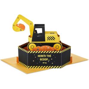 Hallmark Paper Wonder Pop Up Card (Red Tractor) for Kids, Birthdays, Farmers(Yellow)
