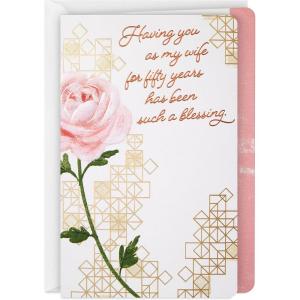 Hallmark Religious 50th Anniversary Card for Wife (Blessing)(Blessing)