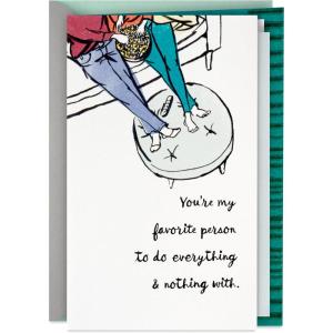 Hallmark Romantic Valentine’s Day Card (You & Me) for Anniversary, Love, Romantic Birthday, Sweetest Day(Favorite Person)