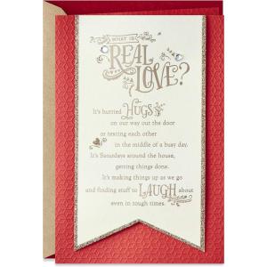 Hallmark Romantic Valentine’s Day Card (You & Me) for Anniversary, Love, Romantic Birthday, Sweetest Day(Real Love Banner)