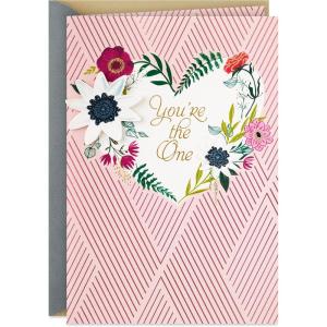 Hallmark Romantic Valentine’s Day Card for Her (You’re the One) for Anniversary, Love, Romantic Birthday, Sweetest Day