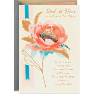 Hallmark Sympathy Card for Loss of Mom (A Mom’s Love Never Ends)(God is Near)