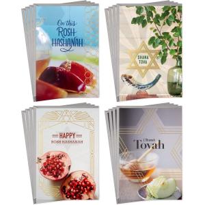 Hallmark Tree of Life Rosh Hashanah Card Assortment, Shana Tova (16 Cards with Envelopes)