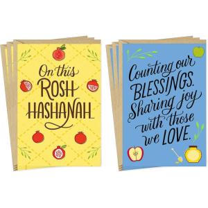 Hallmark Tree of Life Rosh Hashanah Card Assortment, Sharing Joy (6 cards with Envelopes)(Rosh Hashanah  Sharing Joy)