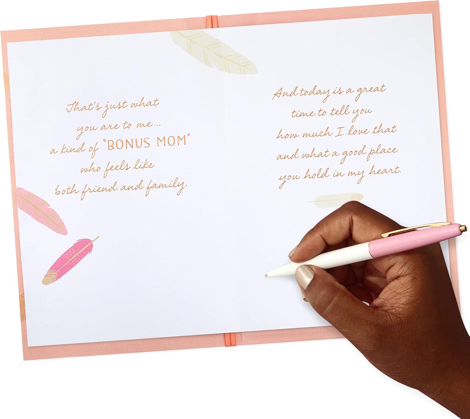 imageHallmark Card for Grandma Aunt Friend Mother in Law Step Mom Bonus Mom Like a Mom for Birthday Thinking of You Congrats or Any OccasionBonus Mom  Like a Mom