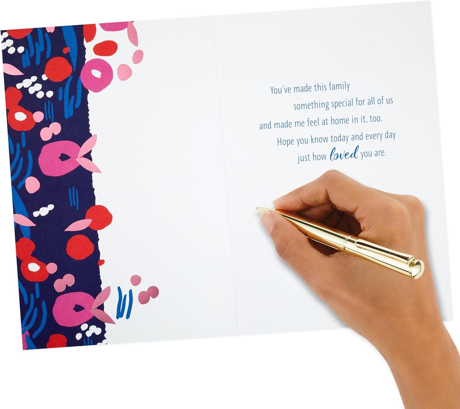imageHallmark Card for Grandma Aunt Friend Mother in Law Step Mom Bonus Mom Like a Mom for Birthday Thinking of You Congrats or Any OccasionHow Loved You Are