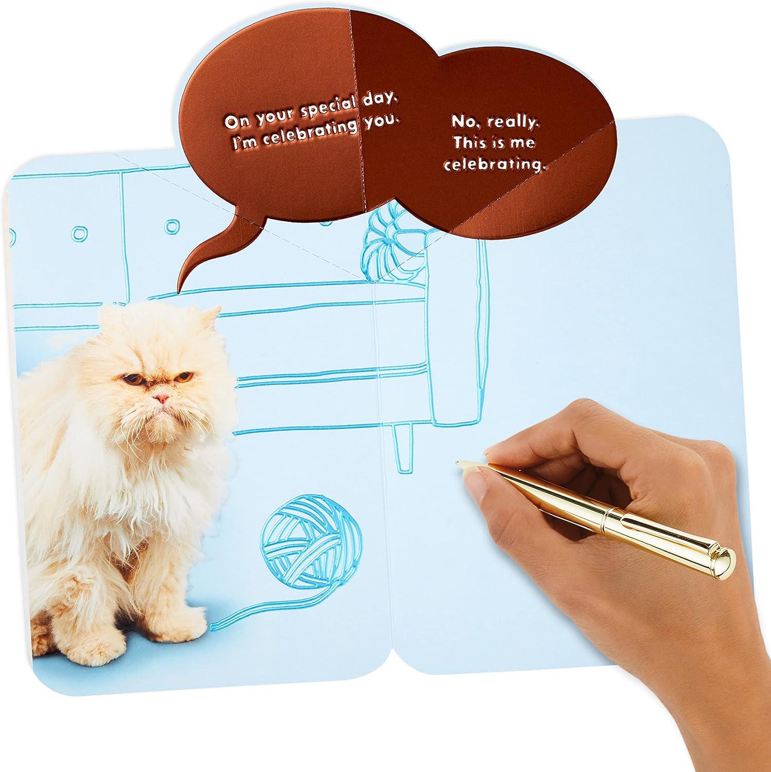 imageHallmark Cat Mom Card from Cat Glad I Adopted You for Mothers Day Birthday Kitten Adoption DayBrown