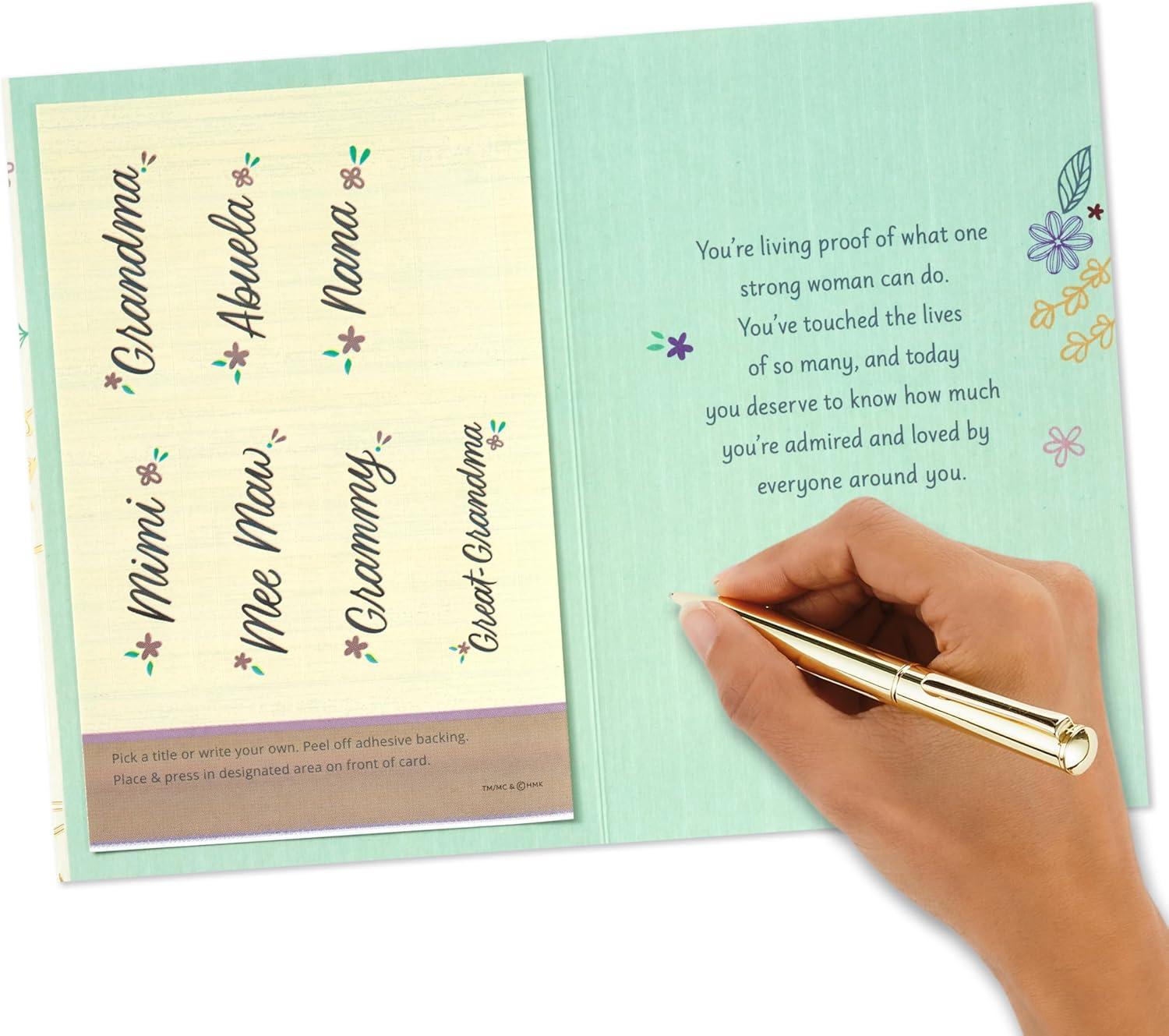 imageHallmark Mothers Day Card for Grandmother Nana Mimi Abuela Personalized StickersPersonalize with Grandmas Nickname