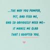Hallmark Cat Mom Card from Cat (Glad I Adopted You) for Mother’s Day, Birthday, Kitten Adoption Day(Teal)