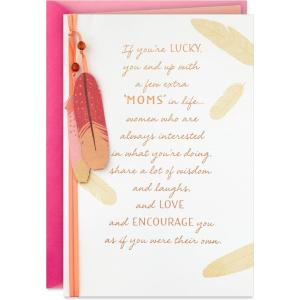 Hallmark Card for Grandma, Aunt, Friend, Mother in Law, Step Mom (Bonus Mom, Like a Mom) for Birthday, Thinking of You, Congrats, or Any Occasion(Bonus Mom  Like a Mom)