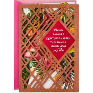 Hallmark Mothers Day Card for Bonus Mom (Like a Mom)(Mom Like You  Card with Wood Accents)