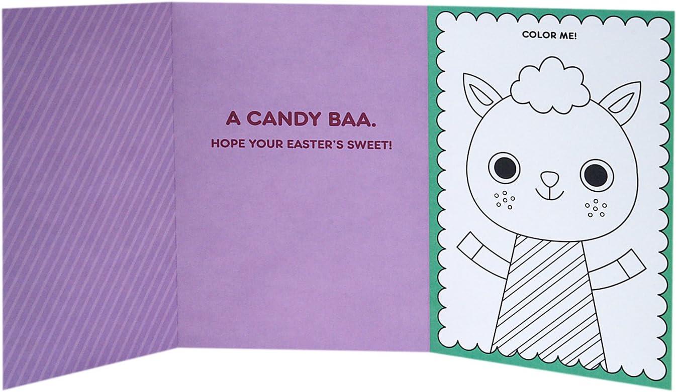 imageHallmark Easter Cards Assortment for Kids 6 Coloring Cards with Envelopes Chick Bunny DuckLamb  1 Coloring Card with Envelope