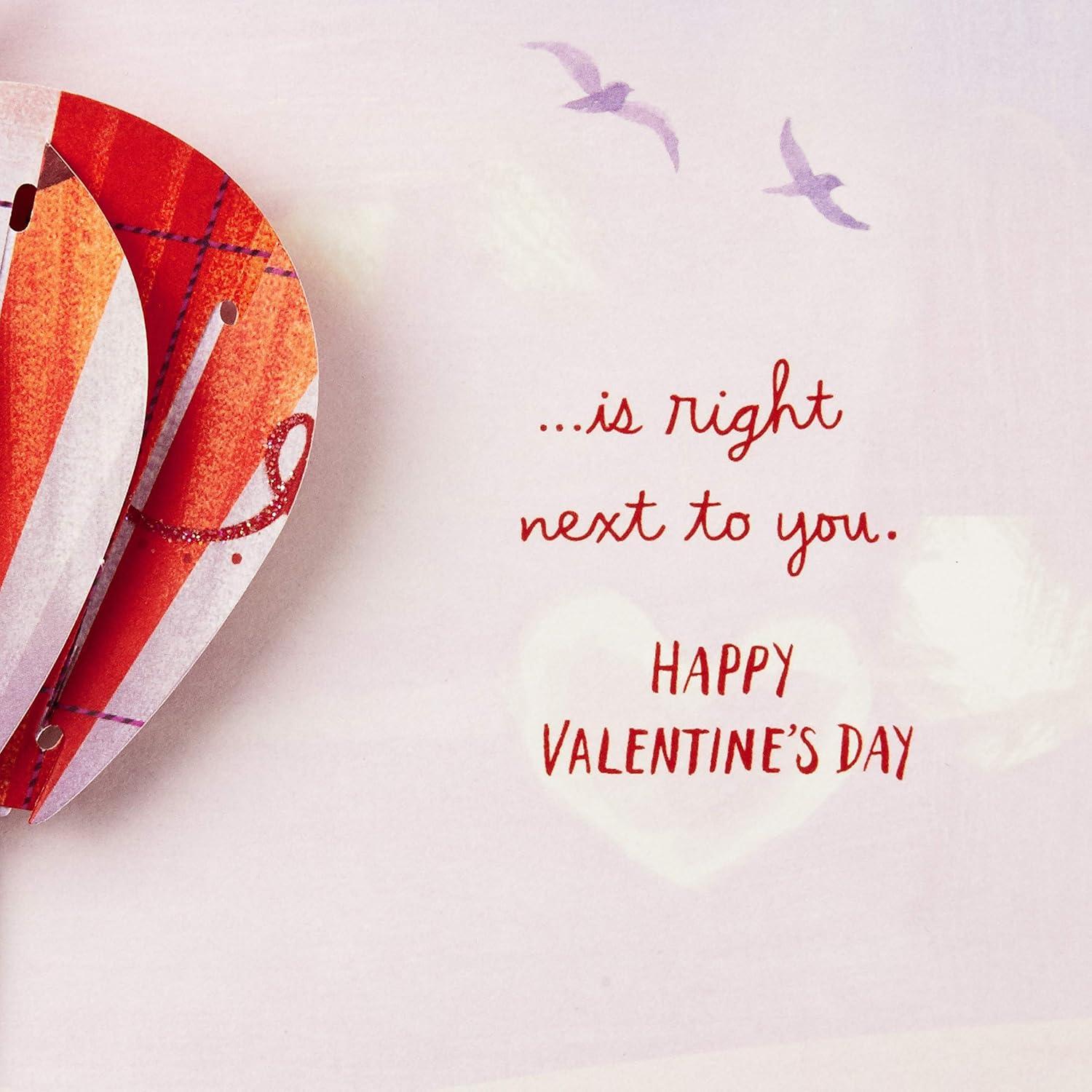 imageHallmark Paper Wonder Valentines Day Pop Up Card for Significant Other Hot Air Balloon Valentine