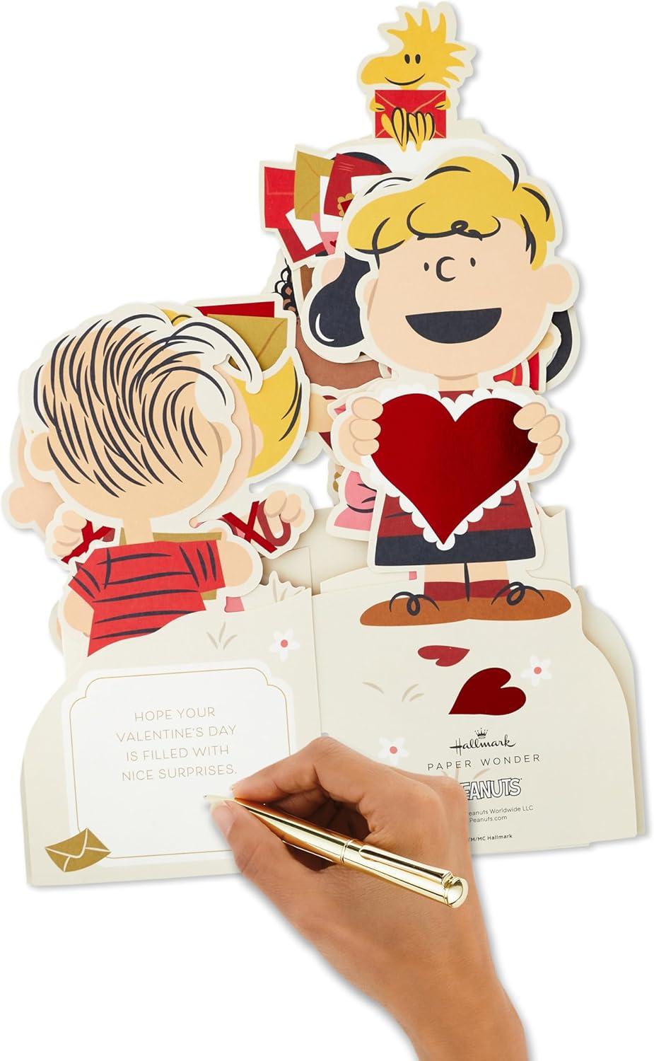 imageHallmark Peanuts Jumbo Valentines Day Pop Up Card Snoopy at Mailbox for Kids Teachers CoworkersJumbo Pop Up  Valentine Snoopy at Maibox