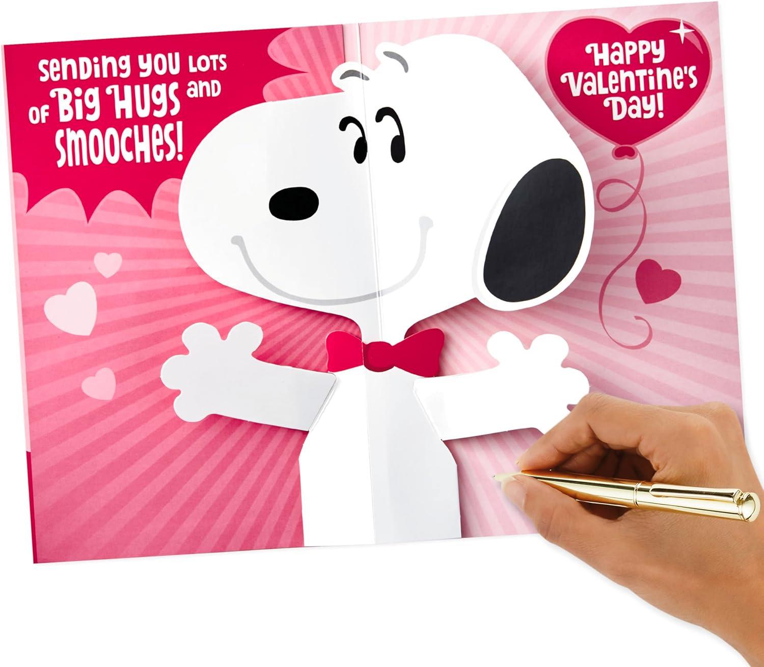 imageHallmark Peanuts Valentines Day Sound Card for Kids Snoopy Hug 699VCG3007Snoopy Hug