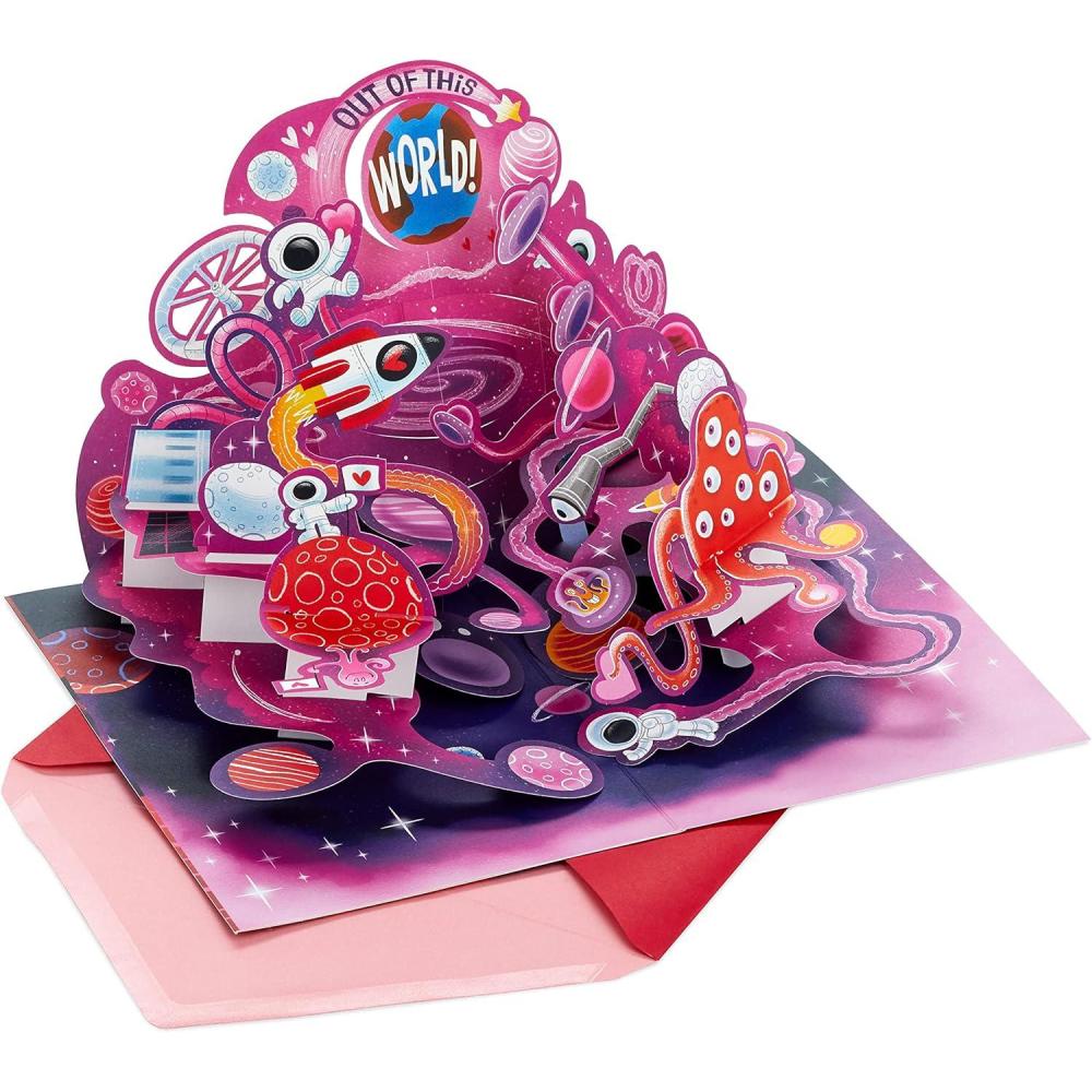 imageHallmark Pop Up Valentines Day Card Out of This World 5VFE2247