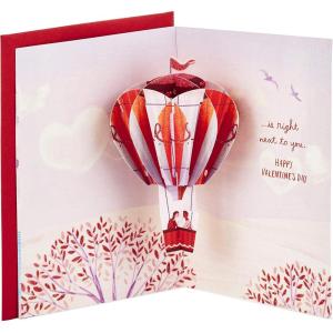Hallmark Paper Wonder Valentines Day Pop Up Card for Significant Other (Hot Air Balloon Valentine)