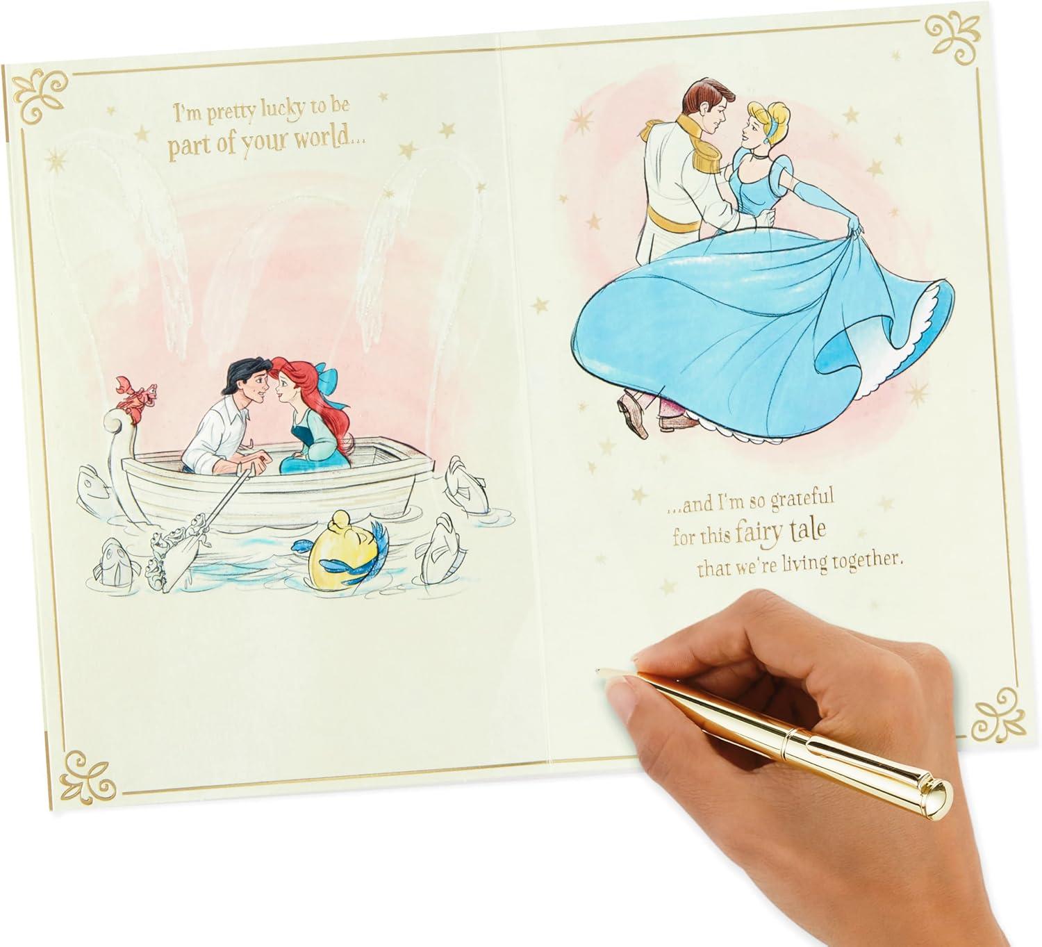 imageHallmark Disney Valentines Day Card for Husband Wife Boyfriend Girlfriend Our Fairy Tale Anniversary Card Love Card
