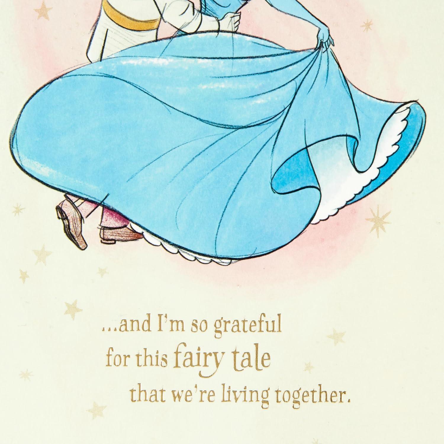 imageHallmark Disney Valentines Day Card for Husband Wife Boyfriend Girlfriend Our Fairy Tale Anniversary Card Love Card