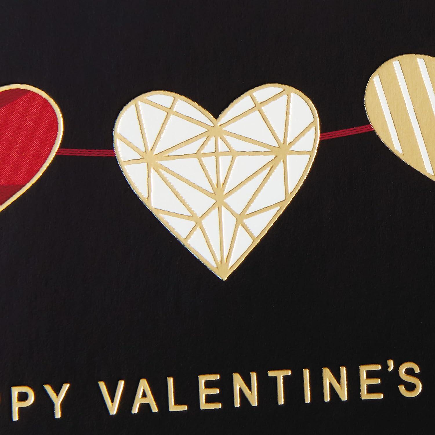 imageHallmark Mini Valentines Day Cards Assortment 18 Cards with Envelopes Foil Hearts Galentines Day Cards PackFoil Hearts Folded Mini Valentines