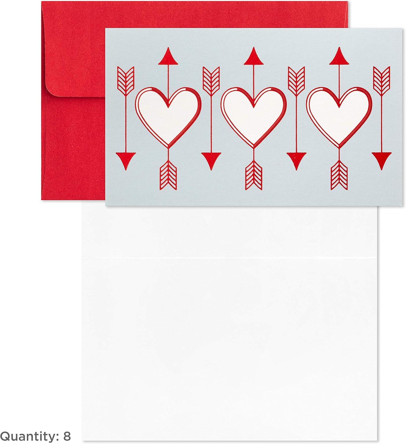 imageHallmark Mini Valentines Day Cards Assortment 18 Cards with Envelopes Foil Hearts Galentines Day Cards PackXOXO Heart Folded Mini Valentines
