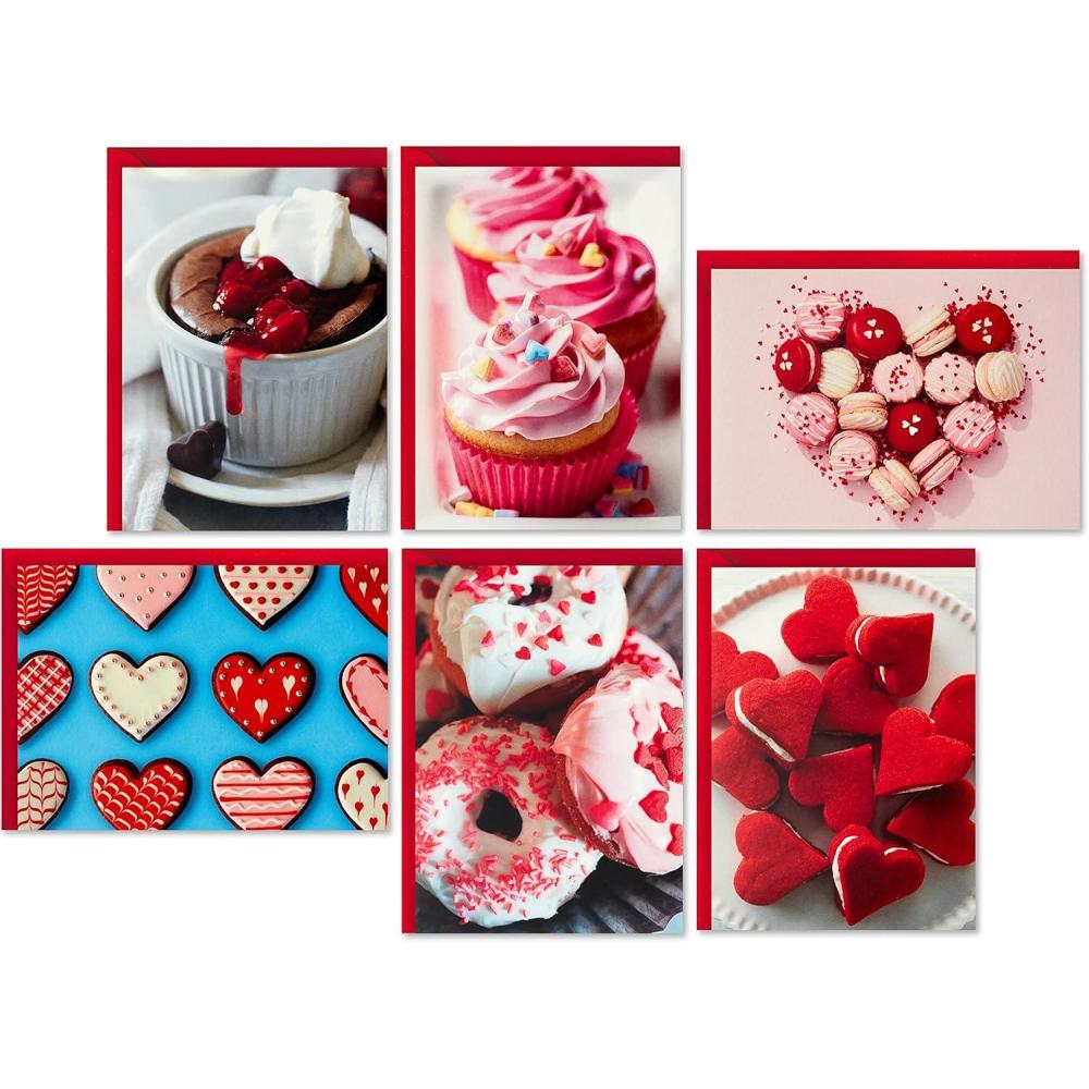 imageHallmark Valentines Day Cards Assortment Sweet Treats 36 Cards and Envelopes